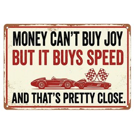 Boewywh Vintage Car Funny Metal Tin Sign Wall Decor, 8x12 Inch