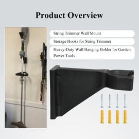 Premium Heavy-Duty Wall Hanging Holder for Garden Power Tools, Garage Storage Organizer, Storage Hooks for Trimmer, Holds up to 250lbs, Fits EGO 56V Trimmer and Edger, Ego Power/Edger(2Pcs/4-Hole)