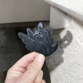 Emblem Badge Hornet Emblem Badges Matte Black  Emblem Bee , 2 Badges, Fender Angry Agressive