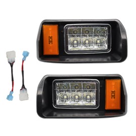 Club Car DS LED Headlight Kit, Factory Style Head Light Kit with Adapter Wire for 12 Volt Club Car DS 1993-Up Golf Cart, Replace OEM # 101988002 101988001