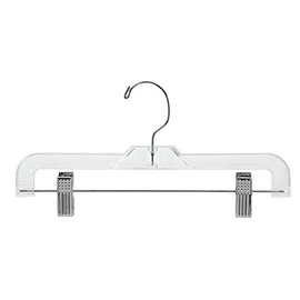 Pant Hangers 12â Clear Plastic Case of 100