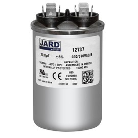 20 MFD 370 440 Volt VAC Round Run Capacitor, Replaces CAP-20/440R 325P206H44M30N4X SE2040 USA2211 45450R 2260 CR20X440R PRCF20A TRCF20 TP-CAP-20/440R