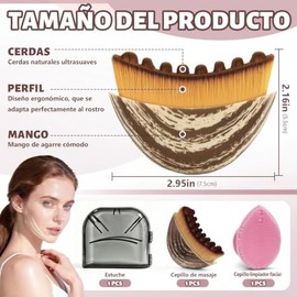 Kit de Cepillos Faciales para Drenaje Linfático y Cepillos de Limpieza