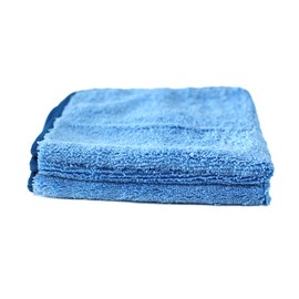 Maxshine 380GSM Zero Crazy Microfiber Towel Cleaning Cloth with Blue Silk Border - Blue, 16”x16” (40x40cm), Ultra-Soft & Absorbent, Ideal for Car Detailing & Cleaning