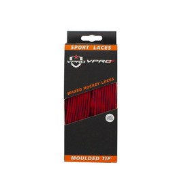 VPRO Hockey Laces Waxed, Hockey Skate Laces - One Pair - Size/Color Choice (72, 84, 96, 108, 120, 130)(130", Red)