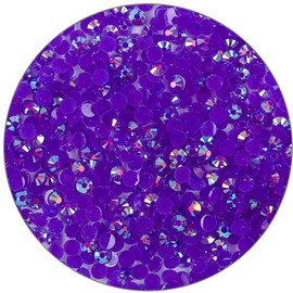 3000 Pieces SS12 3mm Flatback Rhinestones Clear Glasses Round Gems AB Crystals for Nail Art DIY Crafts Clothes Glitter Stones （Dark Purple）