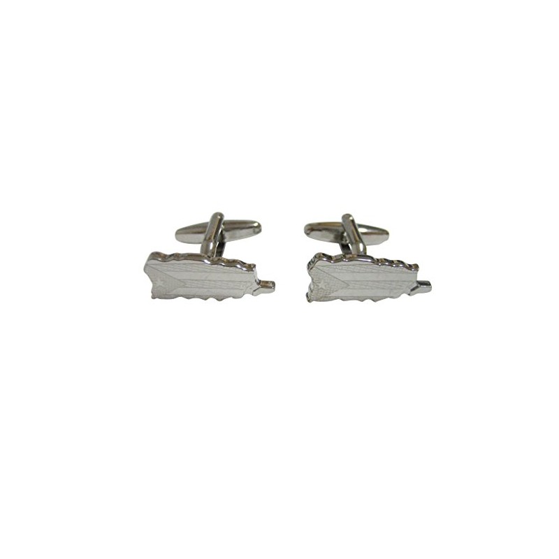 Puerto Rico Map Shape and Flag Design Cufflinks