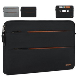 RAINSMORE Funda Laptop 13-14 Pulgadas Impermeable Funda para Laptop Duradero Estuche para Laptop Adecuado para MacBook Pro/HP/DELL/ASUS/ThinkPad Laptop,Negro S