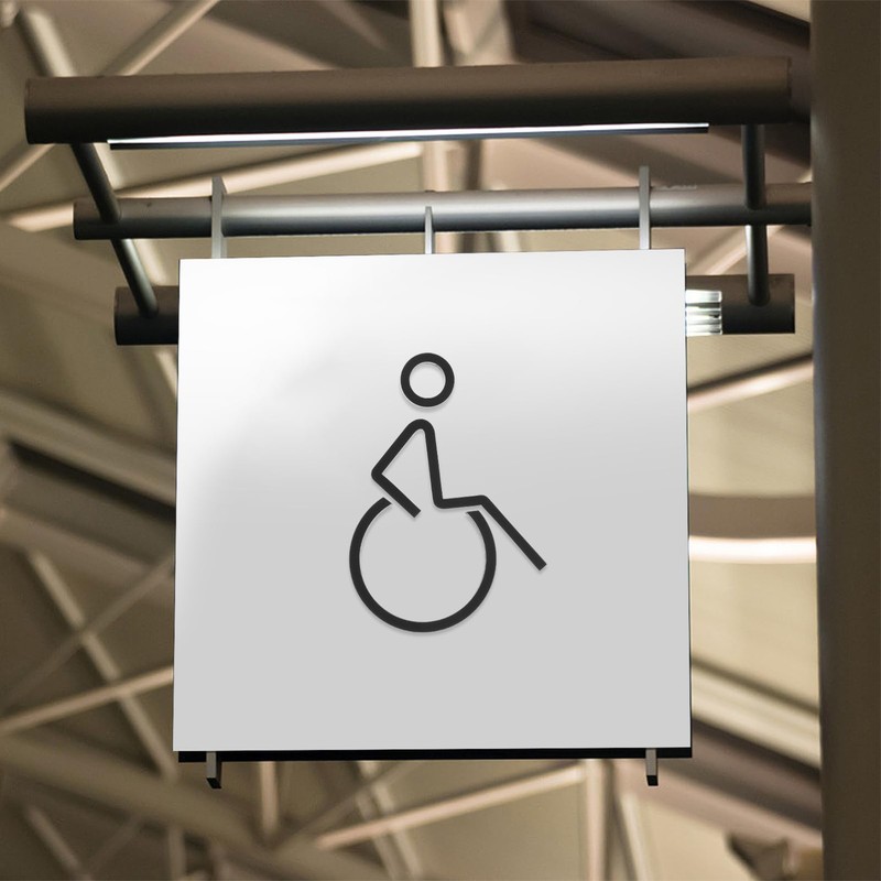 Ciieeo Wheelchair Accessible Sign Acrylic Disabled Symbol for Office Public