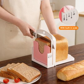 Bread Slicer Adjustable Thickness Cutter for Bread, Roasts & Sandwiches