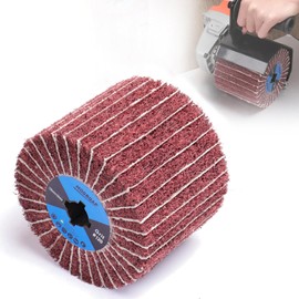 MOGRQAP Sanding Roller Brush Grit 120 Sanding Sleeves, Sanding Roll Brush with Sandpaper Sanding Rollers for Satin Machine Brush Machine Wood Metal Surface Polishing