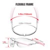 HTS HUNTERSKY S239 Protective Clear pink Small Safety Glasses women