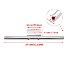 Baceyong Motorcycle Indicator Bracket, Front Rear Mounted Indicator Light Tube Bracket Suitable for Hon-da Ka-wasaki Yam-aha S-uzuki H-arley Bikes, Black Chrome