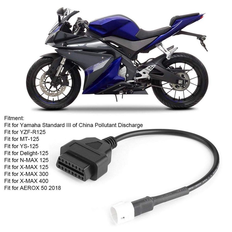 obd2 Diagnostic Cable Yamaha - Qiilu 3 Pin to OBD2