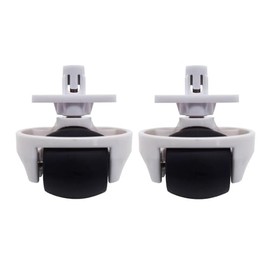 WYZBEN 2-Pack Front Casters Wheels Replacement Compatible with Roborock S4, S65, S65 Pure, S65 MAXV, S55 MAX, E4, S7,S70,S75 Vacuum Cleaner Robot, White