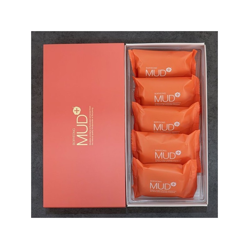 Boryeong Mud Soap 5-Pack 90g Face Wash Cleansing Facial Soap