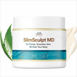 SUN COAST SCIENCES Crema corporal reafirmante SlimSculpt: combate la apariencia de piel flácida, celulitis y flacidez en brazos, muslos y abdomen. Con cafeína, vitamina E y aloe vera.