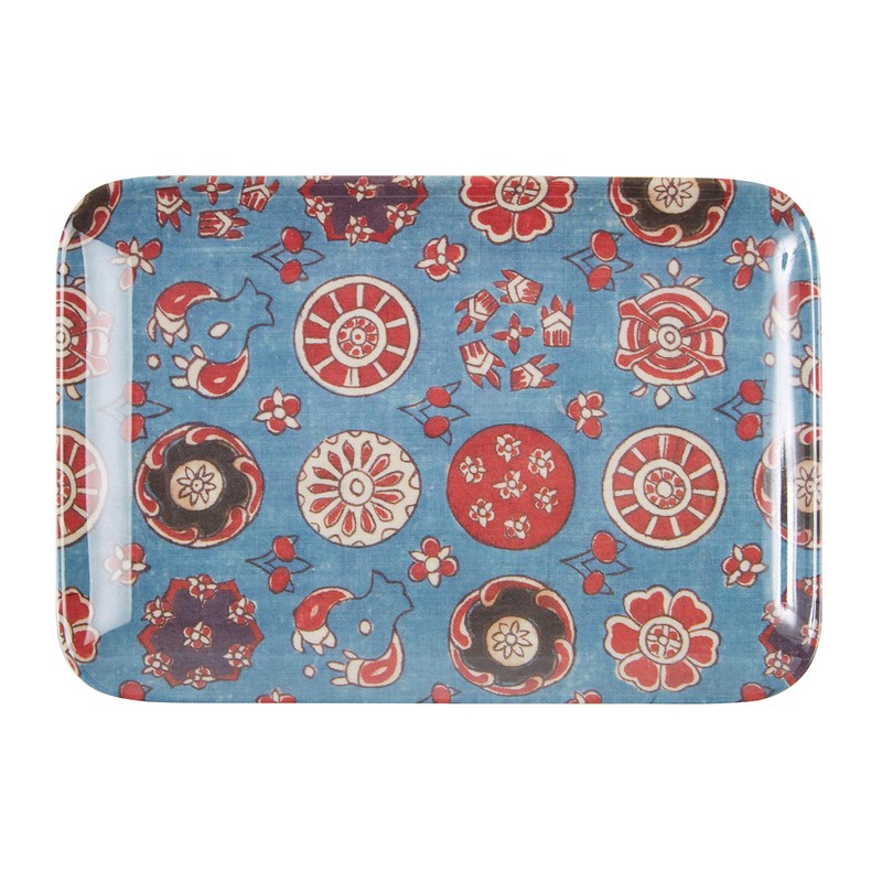 Thomas Paul Melamine Kalamkari 3 Tray Set, 6.5"X9.5, Multi