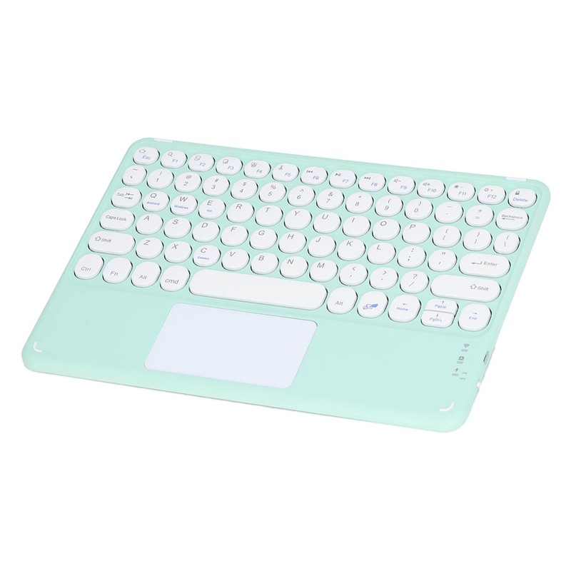 Touch Wireless Keyboard Round Keycaps Ergonomic Design Ultra Thin Smart