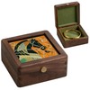 Wooden Jewelry Box,Small Wooden Box with Velvet Lining (Horse Design