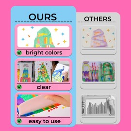 Squeegee Art Paint Kit,DIY Christmas Rainbow Scratch Painting Set,Rainbow Scratch Mini Art Notes,Creativity Paint Kit,Painting Rainbow Dot Color Scratch Painting Set,Dot Painting Art for Boys Girls