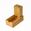 Cusdie Bamboo Dice Tower Foldable Wooden Die Roller Castle Rolling