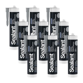 Hemway - Construction All-in-One Hybrid Polymer Sealant & Adhesive - Light Grey | Waterproof & Paintable | 300 ml (9 Pack)