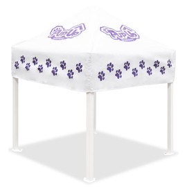 Caravan Canopy PUP02010 PupUp Canopy Instant and Portable Shelter, White/Purple, Small Dog House