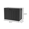 Yardgrace 50 Gallon Plus Outdoor Storage Box, Waterproof Resin Deck