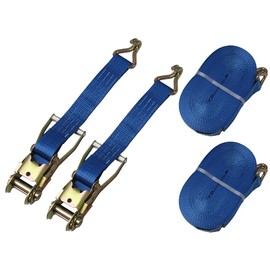 Ratchet Strap 25MM 0.8T 5M X2 (Tie Down Heavy Duty Cargo Trailer J Claw Hook 800KG)