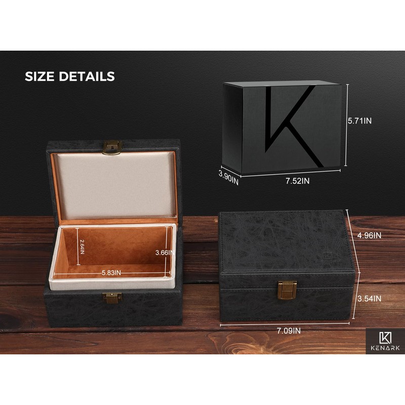 KENARK KK6M-BK Faraday Key Fob Protector Box, RFID Signal Blocking