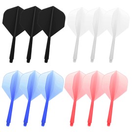Lyai 12PCS Integrated Dart Flights and Shafts, One-Piece Darts Accessories