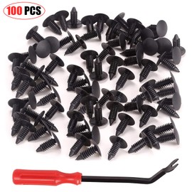 100 Pcs Nylon Fastener Push Pins Universal Fit Electric/Gas Yamaha Golf Cart X-Mas Club Car EZGO TXT RXV Tree Rivets Clips Replace# 1010434, 16816-G1, 16816-G2, 10-9150-NS, 90269-06028