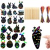 AWOGIPD Pack of 24 Scratch Pictures, Easter Scratch Pictures, Easter