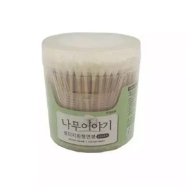 Namu Story 나무이야기 원터치 원형 면봉 200개입 Tree Story One Touch Round Cotton Swabs 200pcs