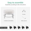 FURWOO Low Roller Seat PU Leather Rolling Stool Step Stool