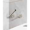 Ruacq Toilet Paper Holder Brushed Grey Double Post Pivoting Round