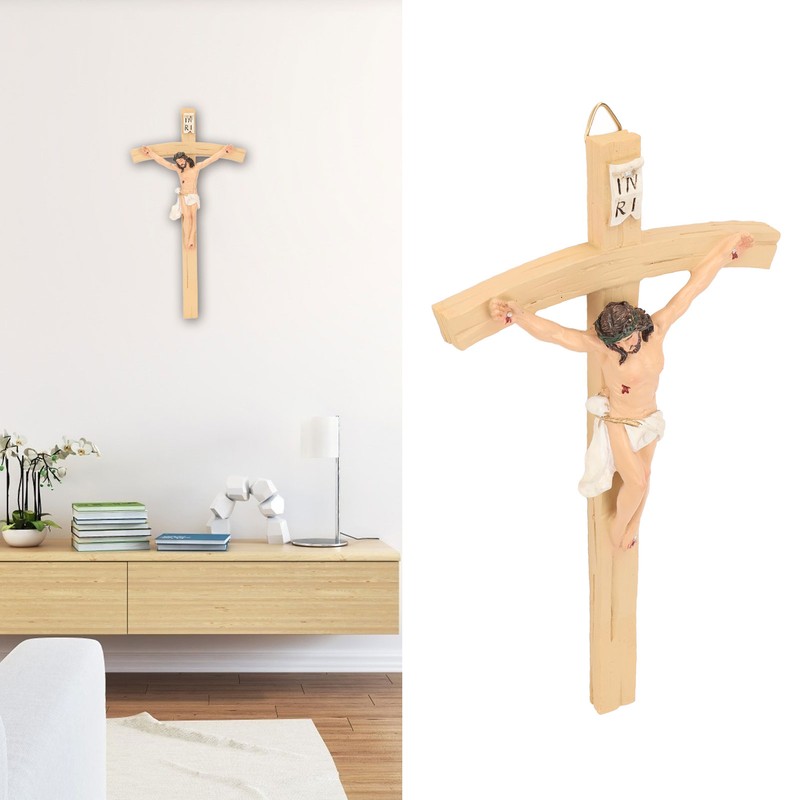 Jesus Christ Crucifix Handcrafted Exquisite Details Crucifix Wall Cross for