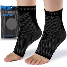 Ankle Brace [Pack of 2], Ankle Brace Compression Socks, Breathable Foot Bandage for Men and Women, for Sprained Ankle, Achilles Tendon, Joint Pain, Sports - M
