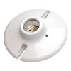 Pack 10 Portalamparas Argos Redonda 4 PuLG Ceramica Color Blanco