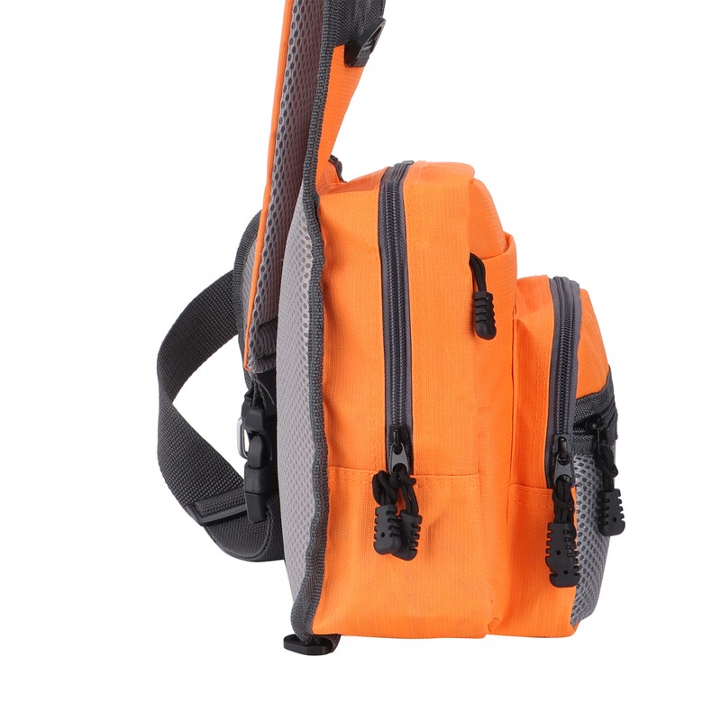 Polyester Multifunctional Fishing Tackle Crossbody Bag with Adjustable Shoulder Straps(Orange