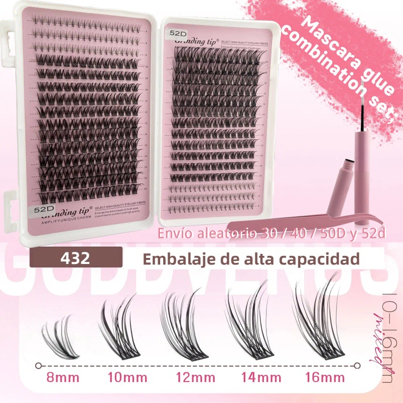 Kit De Extensión De Pestañas Naturales De 480 Piezas