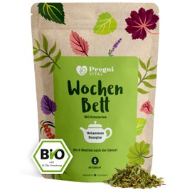 PregniVital® - Puerperium Tea - 100% Organic Recovery Tea - With Woman's Coat, Yarrow and Shepherd's Purseweed According to Traditional Midwife Knowledge - For Special Needs After Birth