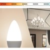 E12 Candelabra LED Bulbs 4000K Daylight Ceiling Fan Light Bulb