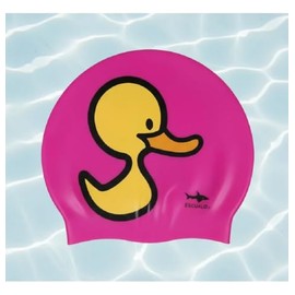 escualo Gorra para Natacion Mujer Adulto y Niño Modelo Pato (Silicon) Impermeable, Unitalla, Color Rosa