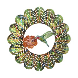 Next Innovations Kaleidoscope Hummingbird Green Wind Spinner