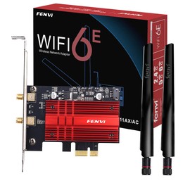 WiFi 6E AX210 PCI-E Tarjeta de red WiFi BT5.3 160MHz Tri-Band expande WiFi en 6GHz/5GHz/2.4GHz 5400Mbps Gigabit AX210ngw PC de computadora PCIe Adaptador inalámbrico WiFi 6E 802.11ax ac MU-MIMO para
