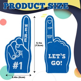 ktxaby 24 Pcs Mini Foam Fingers,We're #1 Sport Fan Foam Finger, 8 Colors Foam Hand Fingers Cheerleader Gifts for Sports Hand Themed Party Basketball Baseball Soccer Football Sporting Event