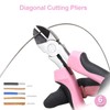 FASTPRO 5-Piece Pink Utility Pliers Set with Storage Bag, Includes