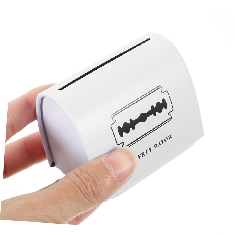 Mikinona Shaving Blade Disposal Case Printed Barbershop Blade Disposal Container